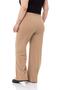 Large Size Elastic Waist and Rope Drawstring Ribbed Stitching Wide Leg Mink Trousers - 3