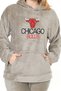 Women's Light Khaki welsoft hooded soft textured embroidery front double tracksuit suit - 6