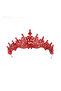 Dense Crystal Jewelled Bridal Crown Wedding Crown Crystal Wedding Crown For Henna Red
