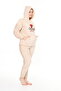 Women's Salmon welsoft hooded soft textured embroidery front double tracksuit suit - 6