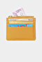 3603 Genuine Leather Coin Compartment Zippered Women's Men's Wallet Card Holder Yellow - 6