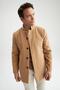 Slim Fit Stand Collar Coat - 4