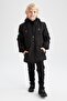 Boy's Plush Lined Hooded Coat - 3