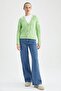 Regular Fit V-Neck Cardigan Y1593az22wn - 2