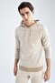 Regular Fit Hooded Knitwear Sweater - 7