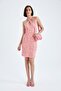 Bodycon Wrap Neck Floral Jacquard Mini Dress Y4853az22sm - 3