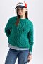 Crew Neck Green Sweater Y8110az22wn