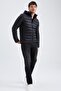 Slim Fit Water Repellent Hooded Seasonal Lightweight Puffer Jacket with Zipper Closure Pockets N4661Az23Sp - 6