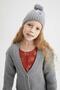 Girl's Regular Fit V-Neck Knitwear Cardigan - 5