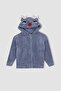 Girl's Hooded Plush Cardigan with Soft Fuzzy Inside - 6