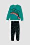 Boy's Printed Long Sleeve Pajama Set - 6