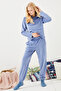 Soft Textured Women's Pajamas Set Loungewear Sleepwear Homewear - 7