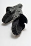 Women's Genuine Leather Stoned Fur Winter Slippers 6240 - 4