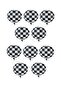 Best 45 cm Racing Themed Checkered Foil Balloon 10 Pieces
