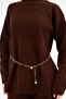 Double Knitwear Set with Chain Detail at the Waist - 8