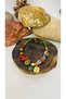 Handmade Czech Glass, Coral Stone, Brass Apparatus Women's Bracelet