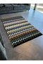 Multicolored Zig Zag Geometric Triangle Shape Patterned Modern Decorative Carpet 2009 - 3