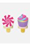 Imported luxury 2-piece with lid candy lollipop cupcake lip cream moisturizing lipstick set - 2