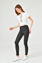 Leather Look Black Leggings, Daily Wear Leggings - 8