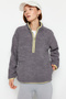 Gri Peluş Örme Spor Sweatshirt THMAW23SW00021 - 6