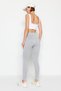 Gray Seamless/Seamless Full Length Knitted Sports Leggings TWOSS21TY0024 - 8