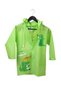 Green Color Unisex Children's Raincoat - Hooded and Animal Figures