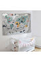 Wall Cloth Children's Room World Map Quality Canvas Wall Tapestry-4045 - 6