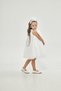 FLUFFY TOWEL GIRL'S DRESS WITH BOW COLLAR - 3