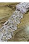 Ring Pattern Matte Thread Lace Scallop Guipure Tape 8.5 Mt Bedspread Bedding Set Tableware Set - 4