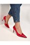 Women's Red Stiletto Classic Heeled Shoes - 4