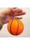 Imported luxury soft basketball stress ball keychain with large orange strap - 3