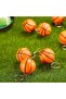 Imported luxury soft basketball stress ball keychain with large orange strap