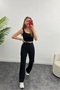قماش كريب نسائي من الليكرا ذو ساق إسبانية عشبية من الأمام