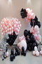 60's Pink Black Metallic Balloon Chain Sticker Balloon Set Black Pink Birthday Decoration Monster Hight - 3