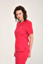 Lycra Scrubs Pomegranate Flower Envelope Collar Doctor Nurse Jersey Single Top - 3
