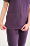 Lycra Scrubs Plum Envelope Collar Doctor Nurse Jersey Single Top - 7