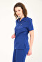 Lycra Scrubs Cobalt Blue Envelope Collar Doctor Nurse Jersey Single Top - 4