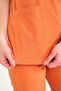 Lycra Scrubs Orange Envelope Collar Doctor Nurse Uniform Unisex - 5
