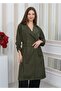 New Season Oversize Long Trench Coat Khaki - 7