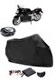 BMW K 1200 S Rear Bag Compatible Black Motorcycle Tarpaulin Waterproof Durable Fabric