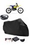 Suzuki RM 125 Rear Bag Compatible Black Motorcycle Tarpaulin Waterproof Durable Fabric