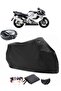 Yamaha YZF 1000 Thunderace Rear Bag Compatible Black Motorcycle Tarpaulin Waterproof Durable Fabric