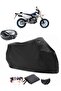 Suzuki DRZ400SM Rear Bag Compatible Black Motorcycle Tarpaulin Waterproof Durable Fabric