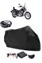 Bisan Roadstar 250 Rear Bag Compatible Black Motorcycle Tarpaulin Waterproof Durable Fabric