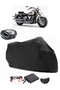 Yamaha Wild Star XV 1600 Rear Bag Compatible Black Motorcycle Tarpaulin Waterproof Durable Fabric