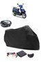 Kymco Movie XL 125 Backpack Compatible Black Motorcycle Tarpaulin Waterproof Durable Fabric