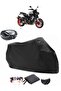Yamaha MT-09 Rear Bag Compatible Black Motorcycle Tarpaulin Waterproof Durable Fabric