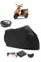 TVS Scooty Zest 110 Rear Bag Compatible Black Motorcycle Tarpaulin Waterproof Durable Fabric