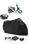 SYM VS 150 Backpack Compatible Black Motorcycle Tarpaulin Waterproof Durable Fabric
