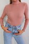 Women's Powder Lycra Stretchy Turtleneck Knitwear Sweater - 6